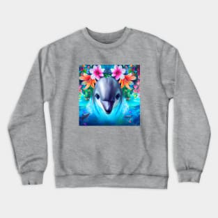 Happy Dolphin Crewneck Sweatshirt